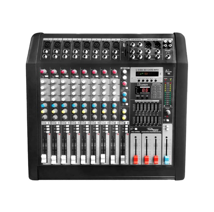 Consola Amplificada 8 Canales 2x350W USB/MP3/BT PZ-MP80 POTTENZA