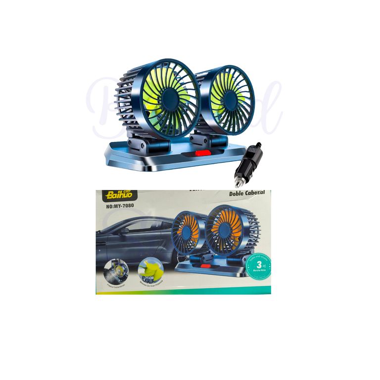 Ventilador Para Automóviles Doble Cabezal