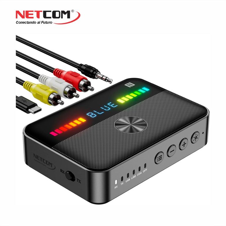 ADAPTADOR BLUETOOTH 5.3 TRANSMITTER / RECEIVER - NETCOM