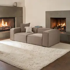 AMOBLART - SECCIONAL DUBBY CAMELLO MILITAR +2 COJINES REGALO