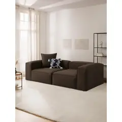 AMOBLART - SECCIONAL DUBBY CHOCOLATE +2 COJINES REGALO