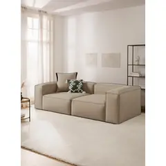 AMOBLART - SECCIONAL DUBBY BEIG +2 COJINES REGALO