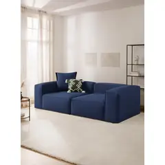 AMOBLART - SECCIONAL DUBBY AZUL NOCHE +2 COJINES REGALO