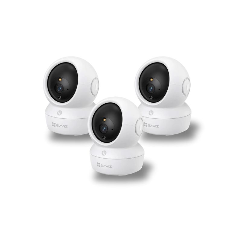 KIT 3 CAMARAS DE SEGURIDAD PARA INTERIORES H6C PRO FULL HD 2MP
