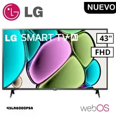 LG - TELEVISOR 43 SMART TV THINQ AI WEBOS HUB FHD LED - 43LR6000PSA