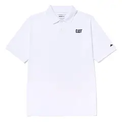 Caterpillar - Polo Hombre Cat Logo Jersey Blanco