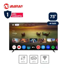 MIRAY - Televisor Google TV 75 QLED 4K MQ75-E2000GBT