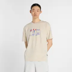 NEW BALANCE - Polo Hombre Newbie Fan T-shirt Gris