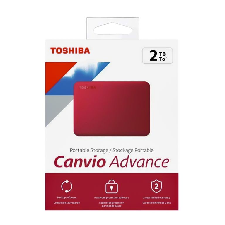 DISCO DURO PORTATIL CANVIO ADVANCE 2TB ROJO P-N HDTCA20XR3AA