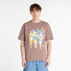 NEW BALANCE - Polo Hombre Athletics System That Runs T-shirt Marrón