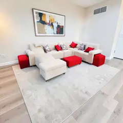 AMOBLART - Seccional Vip - 9 piezas + 6 cojines - COLOR IVORY