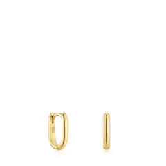 TOUS - Arete Criolla Plata 1ªley Baño Oro Oval 12Mm