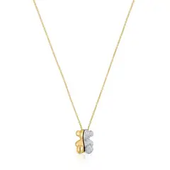 TOUS - COLLAR ORO 0.65CT H/SI DIAM BICOLOR