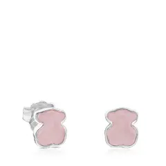 TOUS - PENDIENTES PLATA 1 LEY CUARZO 9MM GEMAS
