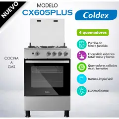 COLDEX - COCINA A GAS CX605PLUS 24” Gris