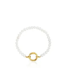 TOUS - Pulsera De Perlas Y Baño De Oro 18K