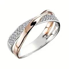 GENERICO - Anillo de Compromiso Cruz Elegante