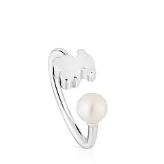TOUS - ANILLO PLATAPERLA OSO N11-13