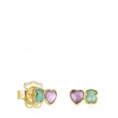 TOUS - PENDIENTES PLATA 1 LEY BA O NACAR GEMAS