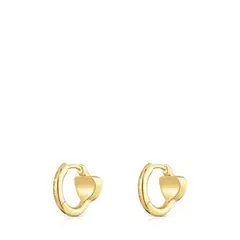 TOUS - Aretes Corazón de oro con diamante creado en laboratorio Lili
