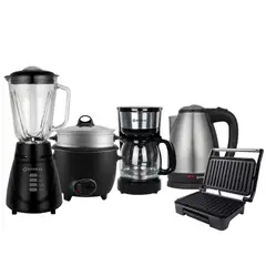 IMACO - Penta-combo Licuadora + Hervidor + Grill + Cafetera + Olla