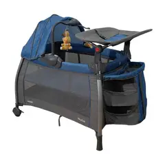 INFANTI - Corral Cuna Nube Zigzag Blue