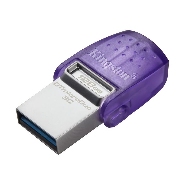 MEMORIA FLASH 128GB MICRODUO VIOLETA l P-N DTDUO3CG3-128GB