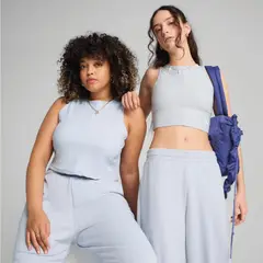 PUMA - Top Wardrobe Ess Ribbed Crop Top Mujer