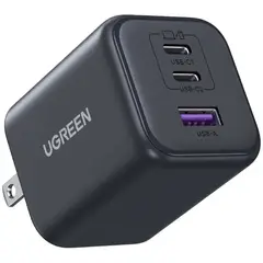 UGREEN - Cargador 45W Carga Rapida Gan X527 2 Usb-C 1 Usb-A
