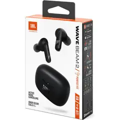 JBL - Wave Beam 2 Auriculares Inalámbricos con ANC, Sonido Pure Bass
