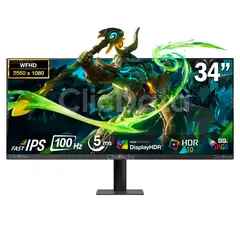 LG - Monitor 34U511A-B 34 UltraWide WFHD 2560x1080 IPS 100Hz HDMI DP Headphones-out Gamer