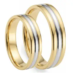 GENERICO - Aros Matrimonio Compromiso Novios Boda Diseño Triple Acero
