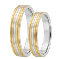 GENERICO - Aros Matrimonio Compromiso Novios Boda Diseño Triple Acero