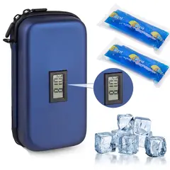GENERICO - Estuche De Insulina Con Medidor De Temperatura + 2 Gel