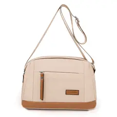 KELLER - Morral para Mujer con Correa Ajustable y Múltiples Bolsillos Beige ML5