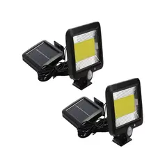 GENERICO - Pack X2 Reflectores Solares LED con Sensor de Movimiento Exterior IP65 + Panel Independiente