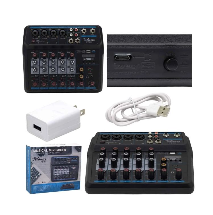 Mezcladora de 6 Canales con Interface a PC PZ-U6 BT