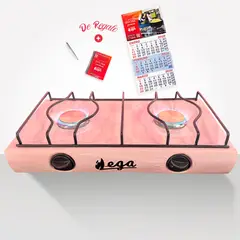 GENERICO - Cocina Rosa Bebé 2 Hornillas a Gas