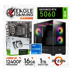 INTEL - Computadora PC Gamer Core i5 12400F RAM 16GB SSD 1TB RTX 5060 8GB