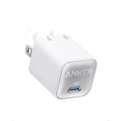 ANKER - Cargador 30W,Type C GaN, plegable carga rápido para iPhone 1716 y más, Galaxy, iPad - Blanco