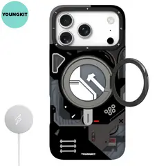 YOUNGKIT - Case para iPhone 17 Pro Max Cyberpunk 360° MagSafe - Negro