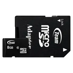 TEAM GROUP - MEMORIA MICROSD 8GB TEAMGROUP CLASE 10 CON ADAPTADOR SD TUSDH8GCL1003