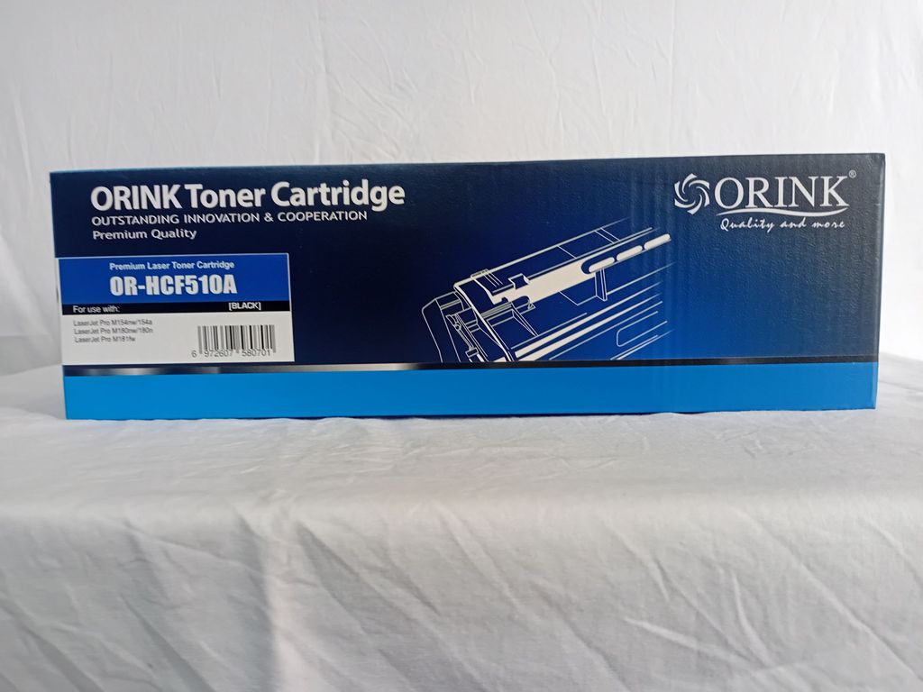 Tóner Compatible Orink HCF510A Negro - Alternativo HP 204A - para HP Color LaserJet Pro M154 y MFP M180/M181 - Rendimiento 1,100 Páginas
