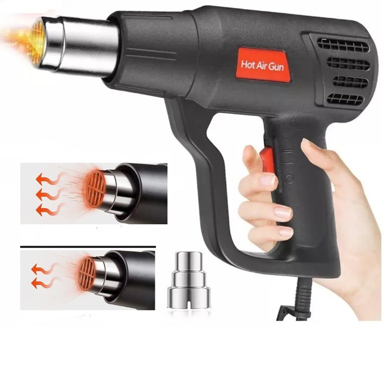 Pistola De Calor flujo aire caliente de 2000w para Celular Pintura Vidrios