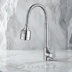 GALEZ - GRIFERIA MONOCOMANDO FLEXIBLE PARA COCINA + REPUESTO