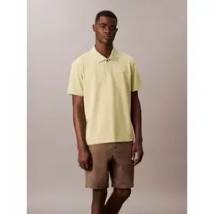 CALVIN KLEIN - Polo de piqué de mezcla de algodón CK