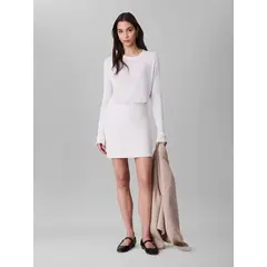 CALVIN KLEIN - Suéter de viscosa con cuello redondo CK