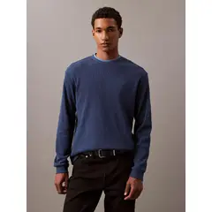 CALVIN KLEIN - CAMISETA LS WAFFLE BADGE CREWNK TEE