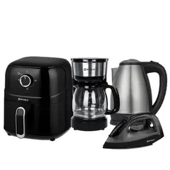 IMACO - Cuatri-combo Freidora + Hervidor + Cafetera + Plancha