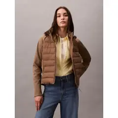 CALVIN KLEIN - Chaqueta acolchada de técnica mixta CK